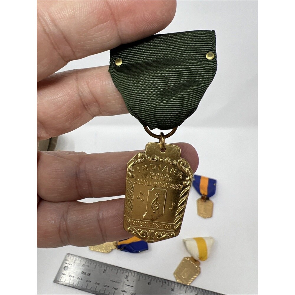 Vintage Lot of 6 Indiana Central Southern Music Association Ribbon Medal Award - Picture 4 of 7